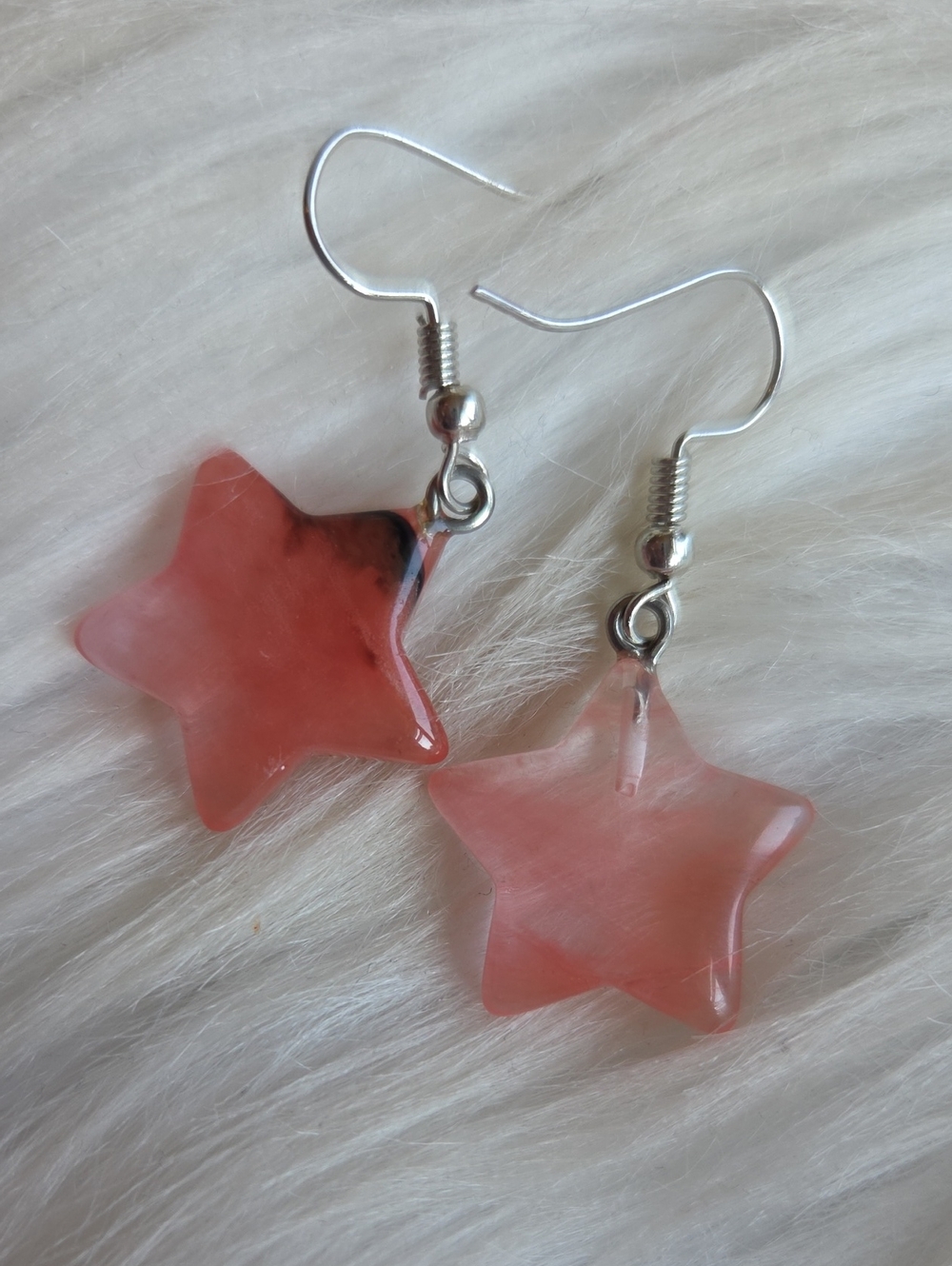 Syrawberry Quartz Star Dangle Earrings - Women Jewelry